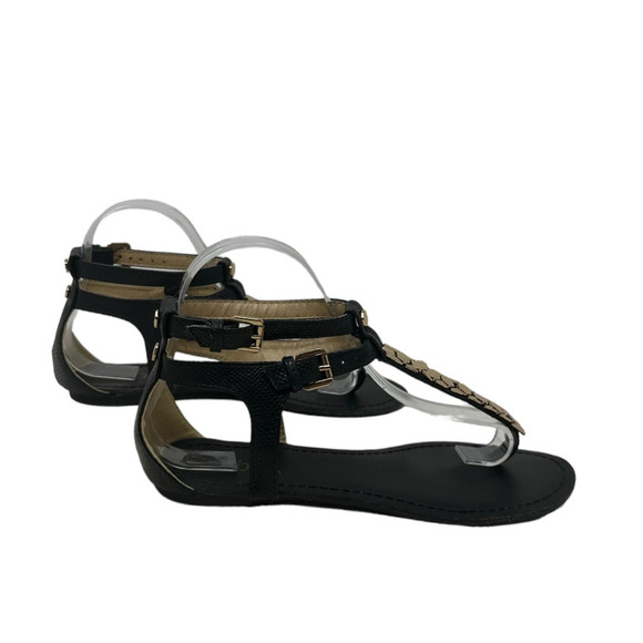 Diba black gold flat Sandals size 6.5 - Picture 5 of 12